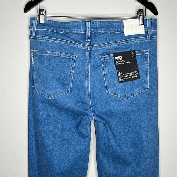 PAIGE Genevieve Modern High Rise Flare Jeans in Golden Years Size 32 NWT! - Picture 13 of 16